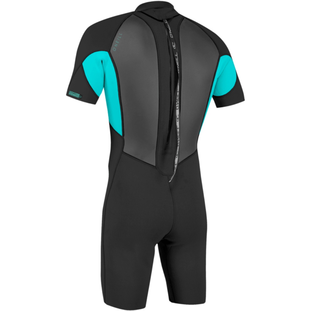 2026 O'Neill Bambino Reactor-2 2mm Back Zip Shorty Muta 5045B - Black / Lt Aqua